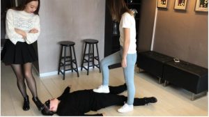 〖碎蛋娇娃〗莹S、阳S双人戏谑玩弄矮小胖M