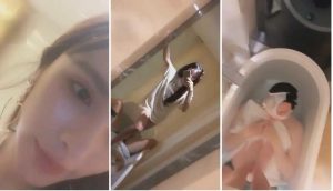 【美桃桃s】溺水调教脚深喉口水全体重踩踏