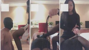 【悦耳】黑丝暴力女神。反手耳光各种抽！-97LZTD-11152