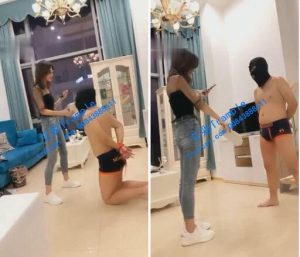 【莫妮卡卡】踢裆 数据线发泄一下-97LZTD-1229