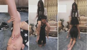 【小贝】白短袜耳光骑惩恋足-97LZTD-1231