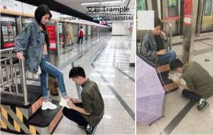 【芷晴女s】刺激！真实地铁站调教贱狗-97LZTD-1250