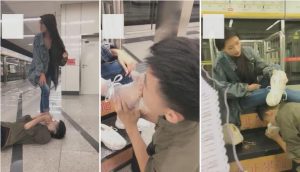 【芷晴女s】刺激！真实地铁站调教贱狗-97LZTD-1250