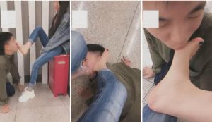 【芷晴女s】刺激！真实地铁站调教贱狗-97LZTD-1250