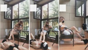 双子姬，阳台玩弄泰迪-97LZTD-1297