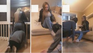 双子姬，日常遛狗服侍叼袜子钻跨-97LZTD-1326