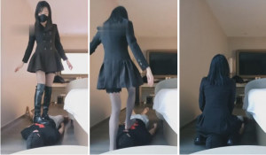 【上海糖糖老师】长靴黑丝全体重踩踏-97LZTD-83506825