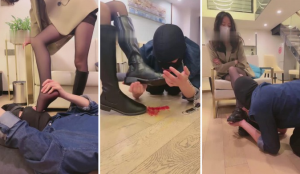 【深圳万一】帆布鞋黑丝长腿模特调狗奴-97LZTD-83506849