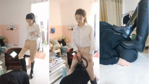 【马靴大大】长鞭训奴-全体重踩踏钻垮舔脚-97LZTD-83506879