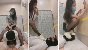 【御严】按摩技师小白鞋高跟黑丝全体重踩踏-97LZTD-83506880