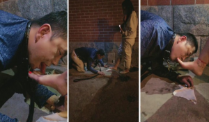 【天津桃桃】户外公厕旁逮住跟踪狗【双视角版】-97LZTD-83506884