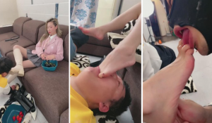 【二宝】教素人学生S踩食物喂食强迫吃袜子-97LZTD-83506914