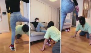 【暴力美学】骑肩脚耳光库里丝腾空跳踩-97LZTD-83506954