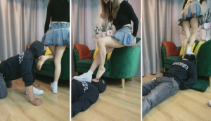 【晨希】长腿模特空军一号脏鞋底白袜虐狗-97LZTD-83506957