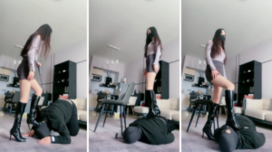 【猫神大人】长靴御姐转胯骑马/高跟碾压踩踏/磕头求饶-97LZTD-89576