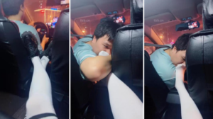 【不知名美女】长筒白袜车内开发司机-97LZTD-95568