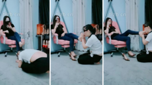 【梦幻大大】母畜-长靴黑丝-踩狗爪跪舔骑马爬行-97LZTD-95510