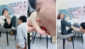 【术术】腿绞窒息踩踏原味白袜辱踢踹裸足踩狗脸-97LZTD-95518