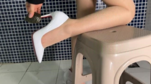 萌棠 白色高跟抽插龟龟 爆碾龟头-97LZTD-450806