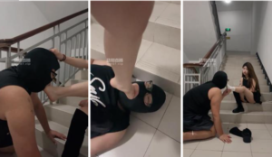 【欣婷】长靴女神楼道调奴-97LZTD-450877