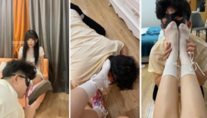 【婉纱】脏鞋白袜裸足踩踏喂食-97LZTD-450907