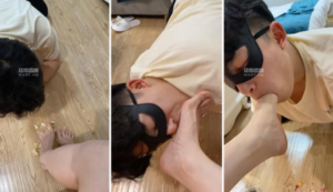 【婉纱】脏鞋白袜裸足踩踏喂食-97LZTD-450907