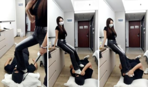 【泡芙】牛仔裤肉丝调健身教练-97LZTD-450915