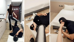 【泡芙】牛仔裤肉丝调健身教练-97LZTD-450915