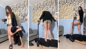 【女生也能很暴力】裸足捂脸窒息-碾压踩踏-97LZTD-450947