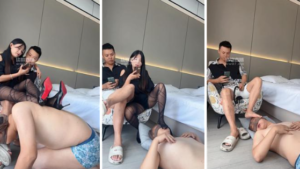 【可心】情侣主羞辱脚下绿帽-97LZTD-450968