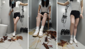 女孩小梦白帆布鞋踩碎龙虾【Story_Crush咔嚓之音】 YC-250707-5-97LZTD-450988