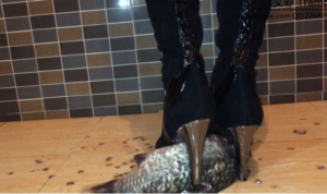 性感黑色长靴踩大鱼-97LZTD-451018