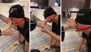 【直播调教视频】【凯瑟琳】牛仔裤高跟鞋下的骚狗【双视角版】-97LZTD-146796