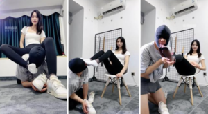 【直播调教视频】【木万】健身女神原味鞋袜玩虐-97LZTD-146827