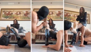 【斯羽】高跟长靴美腿虐双奴-97LZTD-147061