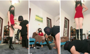 【米开朗】肉丝脚捂脸窒息-高跟长靴踩-97LZTD-34891