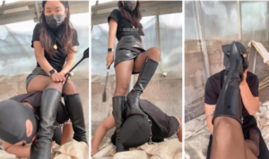 【77夫妻】户外高跟长靴训贱奴-97LZTD-35008