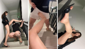 【04】车模楼道调贱奴-97LZTD-35119