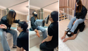 【十三祖宗】拖鞋抽耳光-强迫舔马桶-97LZTD-35210