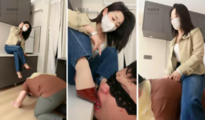 【辣姐】强迫舔高跟-鞭打胯下辱-97LZTD-35228