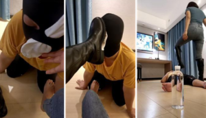 【芒果】长靴原味白袜气味辱-97LZTD-35285