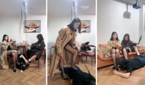 【苏御大人】伺候双主用餐脚垫舔鞋底-97LZTD-35337