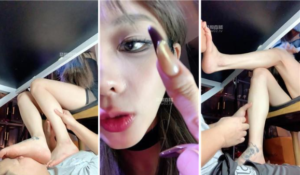 【不知名】桌底视角-蹂躏踩脚垫-97LZTD-35422