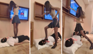 【一心】高跟黑丝全体重踩踏-97LZTD-35549