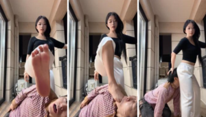 【冰月】阳台连环踢裆胯下辱-97LZTD-35550