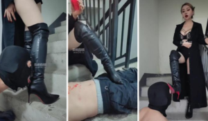 【魔鬼天使】长靴御姐女神楼道调奴-97LZTD-35724