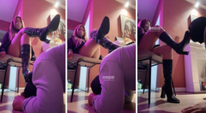 【橙子】鞭打威胁狗舔长靴臭脚-97LZTD-35808