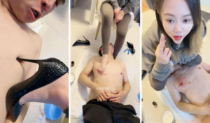 【海海】运动鞋白棉袜玩虐贱奴-97LZTD-35818