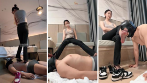 【Jenn】两双耐克鞋碾压踩地毯奴-97LZTD-35824