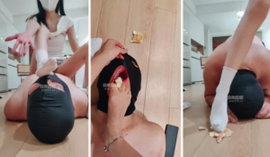 【暴力柚子】小白鞋白袜气味辱-踩踏喂食-97LZTD-35896